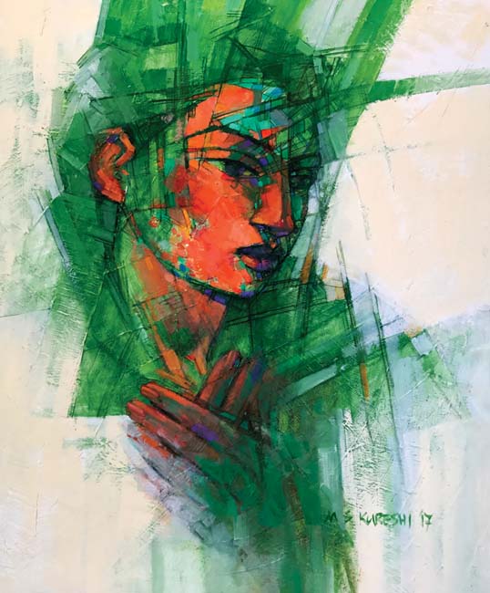 Emerald fantasy – 24 x 30 in – Oil on Canvas_thm