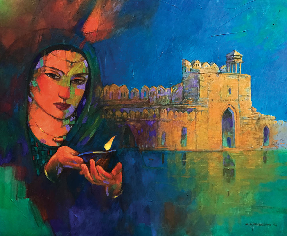 Vigil at Rohtas – 36 x 30 in – Oil on Canvas_thm