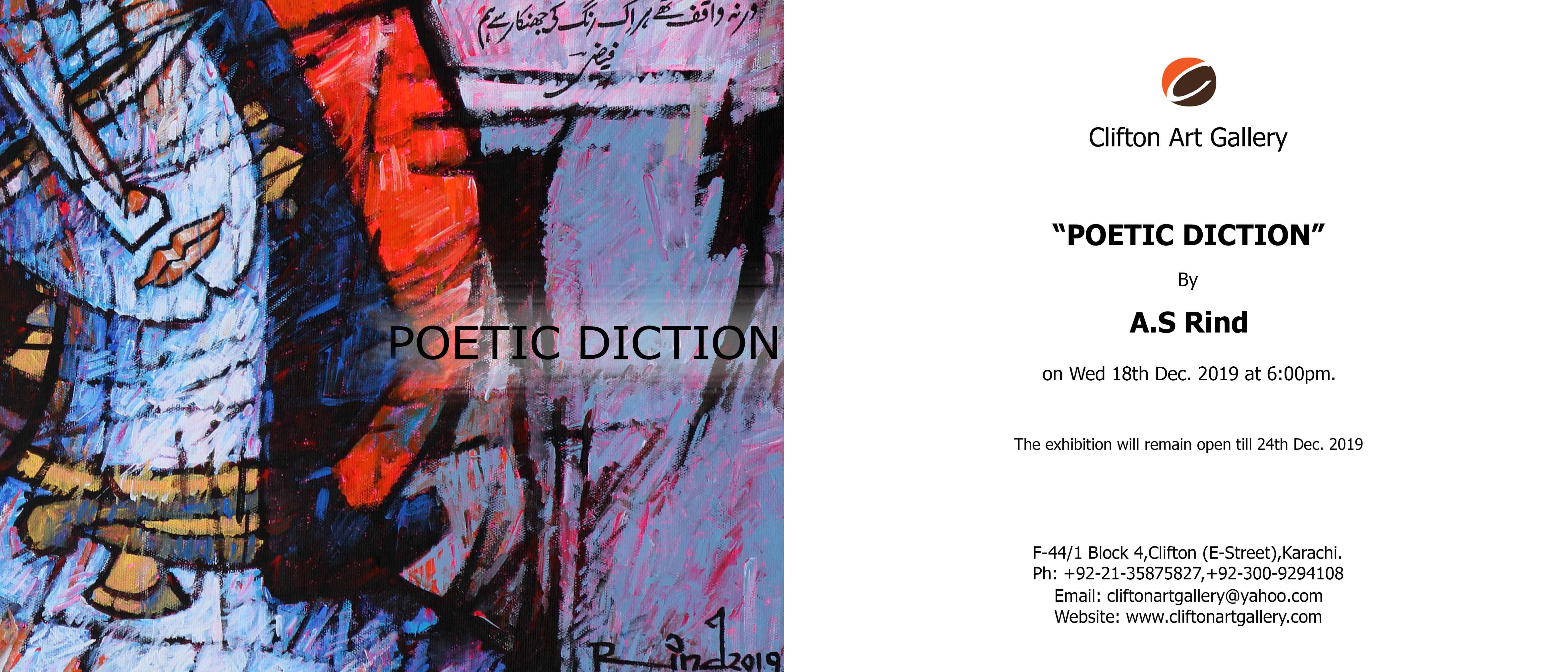 Poetic Diction A S Rind Title page and event details Clifton Art Gallery