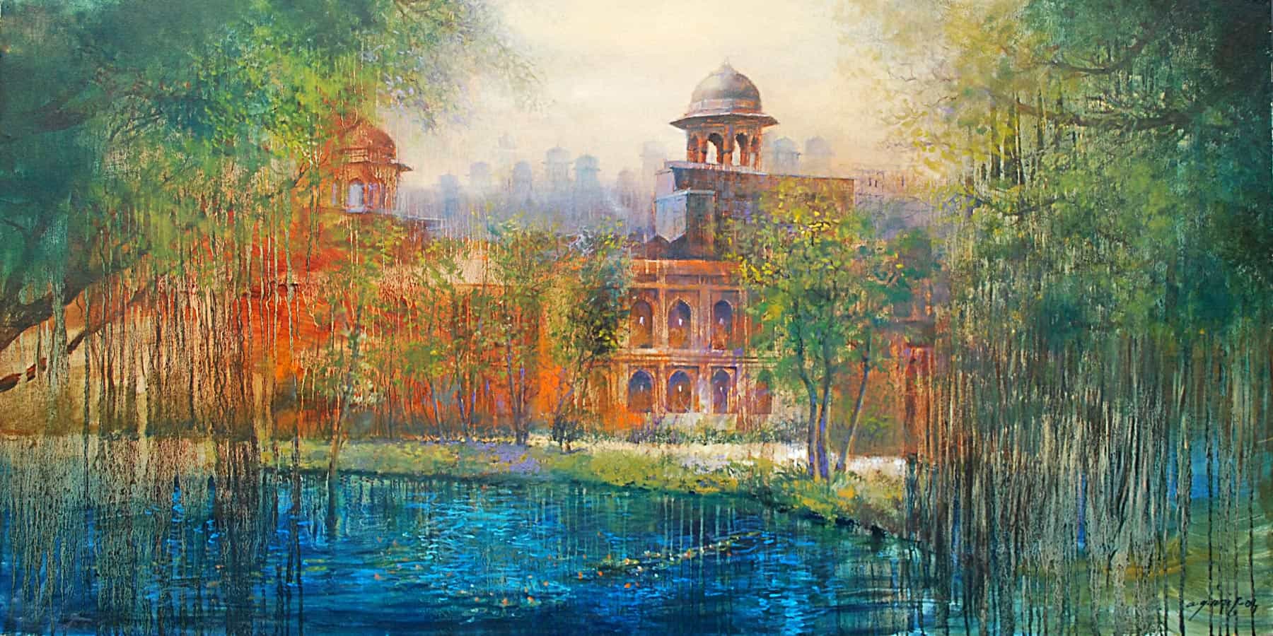 AQ Arif Landscape Oil on canvas