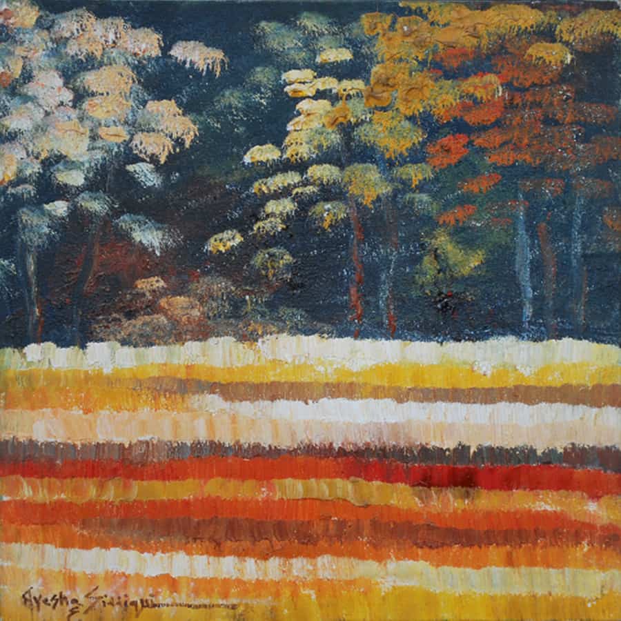 Ayesha Sidduiqui Landscape Paintings 12 x 12 Clifton Art Gallery